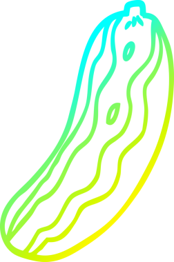 Bir insan tarafından çizilmiş bir salatalık çizimi.