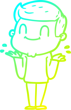 Bir insan tarafından çizilmiş karikatür cana yakın bir adamın çizimi.