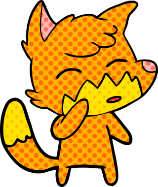 bir insan tarafından çizilmiş tilki çizgi filmi