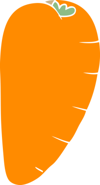 Bir insan tarafından çizilmiş karalama havucu.