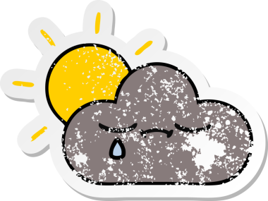 Tatlı bir fırtına bulutu ve bir insan tarafından çizilmiş güneş lekesi.