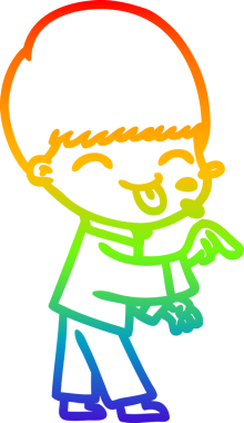 gökkuşağı gradyan çizgi çizimi bir insan tarafından çizilmiş bir çizgi çocuk