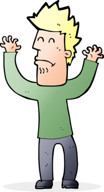 Çizgi film bir insan tarafından çizilmiş stresli adam