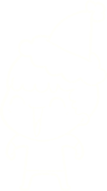 Bir insan tarafından çizilen Noel Adam Tebeşiri