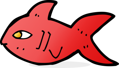 bir insan tarafından çizilmiş karikatür balığı