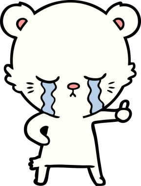 Bir insan tarafından çizilmiş kutup ayısı karikatürü