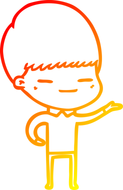 Bir insan tarafından çizilmiş kendini beğenmiş bir çizgi film karakteri çizimi.