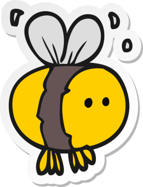 Bir insan tarafından çizilmiş çizgi film etiketi.