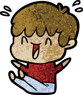 Bir insan tarafından çizilmiş gülen çocuk.