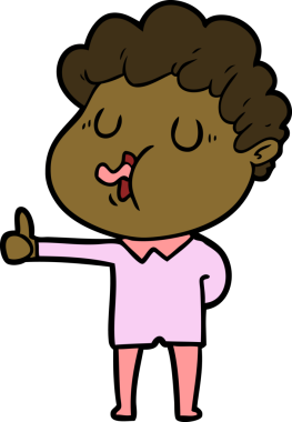 Bir insan tarafından çizilmiş çizgi film şarkıcısı.