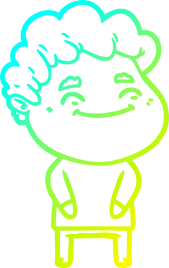 Bir insan tarafından çizilmiş karikatür cana yakın bir adamın çizimi.