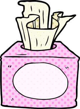 Bir insan tarafından çizilmiş dokular kutusu.