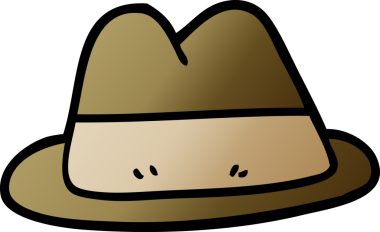 Bir insan tarafından çizilmiş eski tarz bir şapka.