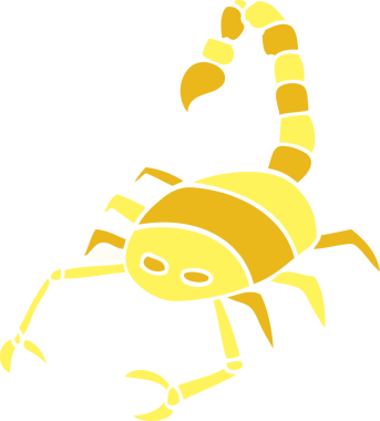 Bir insan tarafından çizilmiş bir akrebin karalaması.