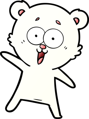 Bir insan tarafından çizilmiş kutup ayısı karikatürü