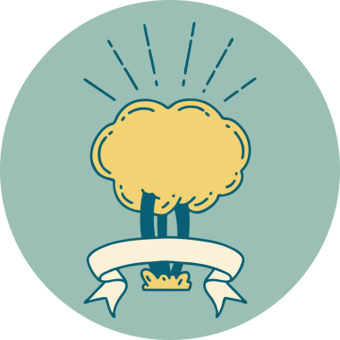 Bir insan tarafından çizilmiş dövme tarzı bir ağacın simgesi