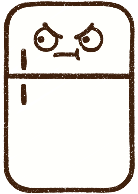 Bir insan tarafından çizilen Buzdolabı Tebeşiri