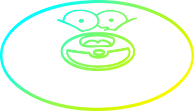 Bir insan tarafından çizilmiş eski bir karikatürün soğuk gradyan çizimi