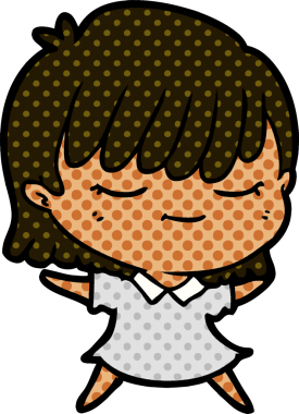 Bir insan tarafından çizilmiş karikatür kadın.