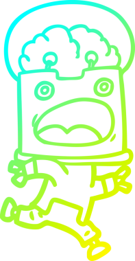 Bir insan tarafından çizilmiş soğuk gradyan robot çizimi