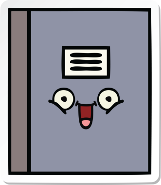 Bir insan tarafından çizilmiş şirin bir çizgi roman çıkartması.