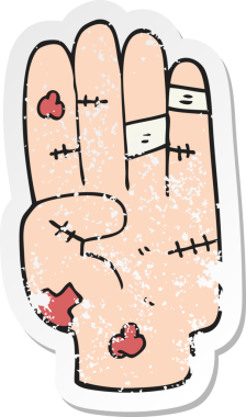 İnsan eliyle çizilmiş bir çizgi filmin gerilimli çıkartması.