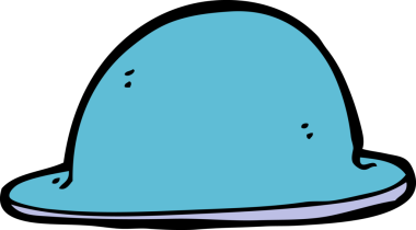 Bir insan tarafından çizilmiş kırmızı melon şapka.