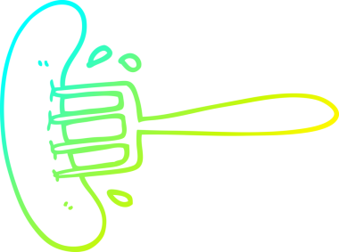 Bir insan tarafından çizilmiş bir sosislinin soğuk gradyan çizimi