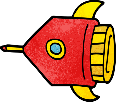 bir insan tarafından çizilmiş karalama roketi