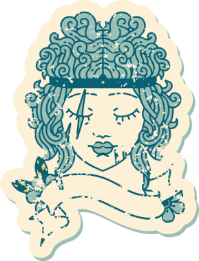 Retro Dövme Tarzı İnsan Barbar Karakteri