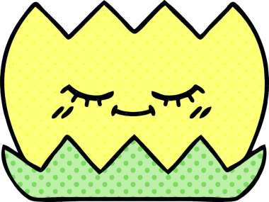 Bir insan tarafından çizilmiş bir nilüfer çiçeği çizgi filmi.