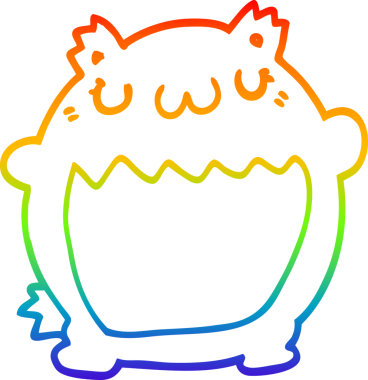 gökkuşağı gradyan çizgi çizimi bir insan tarafından çizilmiş bir çizgi ayı