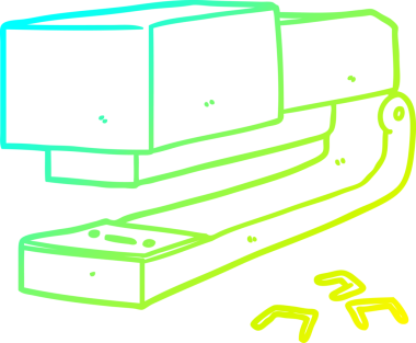 Bir insan tarafından çizilmiş çizgi film karakteri zımbası.