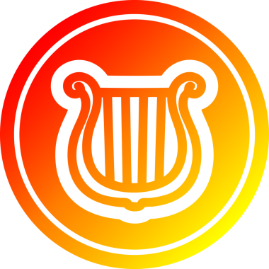 bir insan tarafından çizilmiş, sıcak gradyan bitişi olan dairesel bir simge.