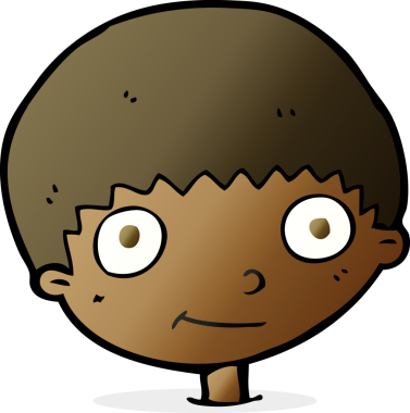 Bir insan tarafından çizilmiş mutlu çocuk çizgi filmi.