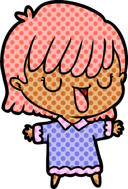 Bir insan tarafından çizilmiş karikatür kadın.