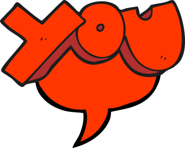 Bir insan tarafından çizilmiş serbest konuşma balonu karikatürü.