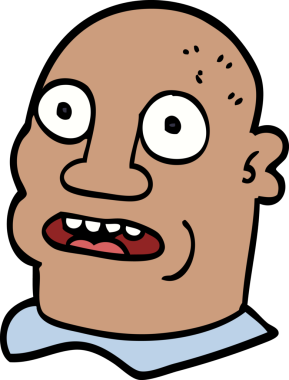 Bir insan tarafından çizilmiş bir adamın kafasının karalaması.