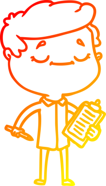 Bir insan tarafından çizilmiş barışçıl bir adamın sıcak çizgi çizimi.