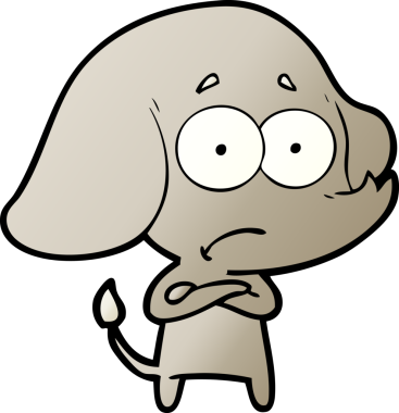 bir insan tarafından çizilmiş belirsiz bir fil.