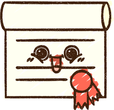 Bir insan tarafından çizilmiş Sertifika Tebeşiri