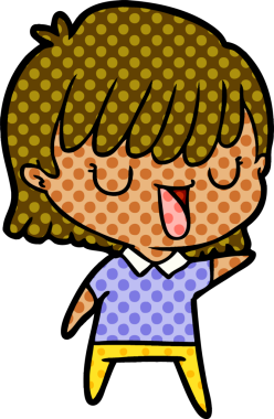 Bir insan tarafından çizilmiş karikatür kadın.