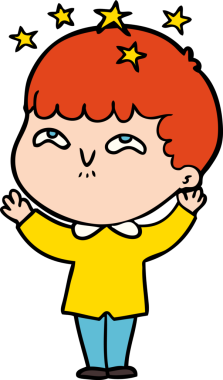 çizgi film bir insan tarafından çizilmiş hayret verici çocuk.