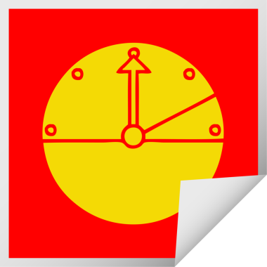 Bir insan tarafından çizilmiş hız göstergesinin kare soyma etiketi