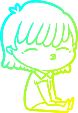 Bir insan tarafından çizilmiş bir karikatür kadın çizimi.