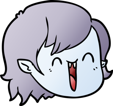 Bir insan tarafından çizilmiş vampir kız yüzü.