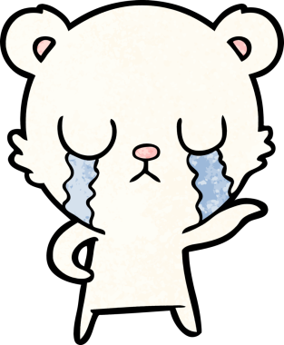 Bir insan tarafından çizilmiş kutup ayısı karikatürü