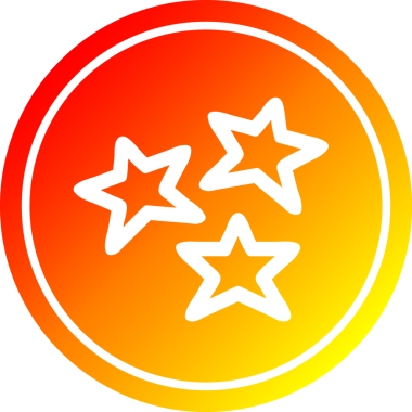 Bir insan tarafından çizilen sıcak gradyan bitiş ile dairesel simgeyi şekillendirir