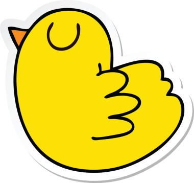 Bir insan tarafından çizilmiş tuhaf bir el çıkartması.