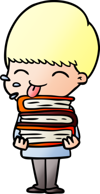 Bir insan tarafından çizilmiş mutlu çizgi film çocuğu.